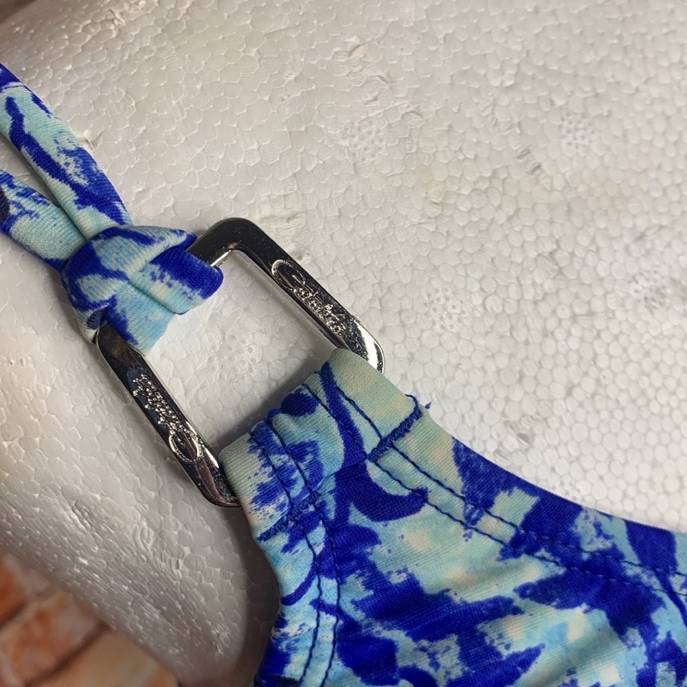 Catalina Blue and White Floral One Piece Bathing Suit - Picture 8 of 11